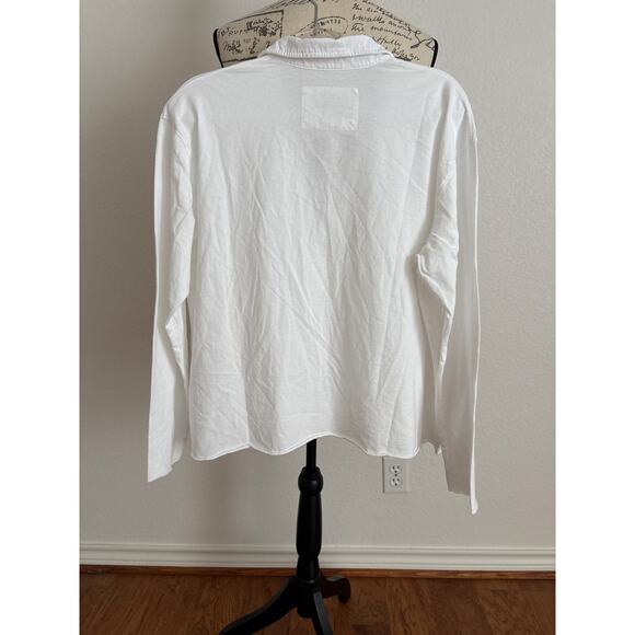B51 Frank & Eileen Patrick Popover Henley Top Womens Large Coastal Elevated - Picture 5 of 8